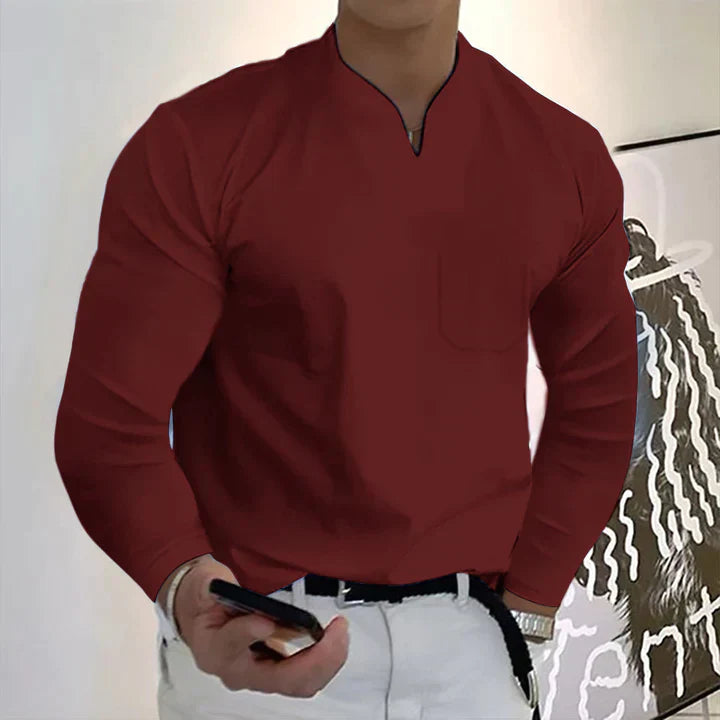 ENZO – Men's Modern Fit Long Sleeve Shirt