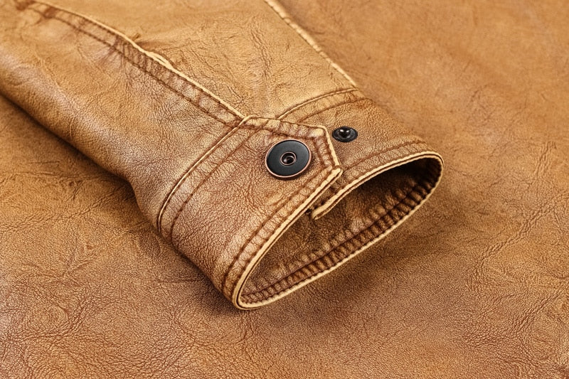 IGNACIOS – Classic Fit Faux Leather Jacket