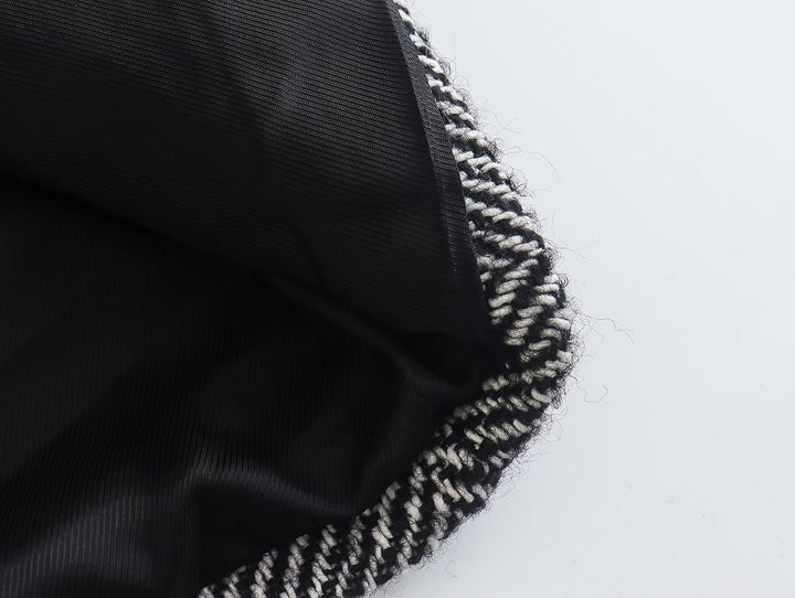 OKU - Herringbone Pattern Overcoat for Women