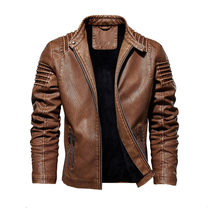 MALLEROY  – Men's Fleece-Lined Leather Jacket
