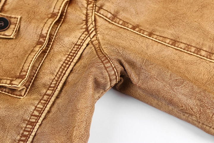 IGNACIOS – Classic Fit Faux Leather Jacket