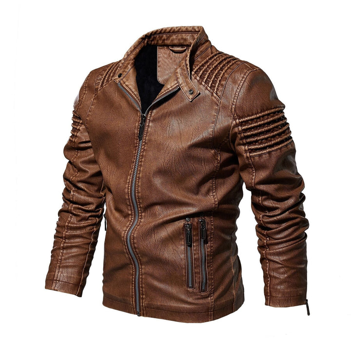 MALLEROY  – Men's Fleece-Lined Leather Jacket