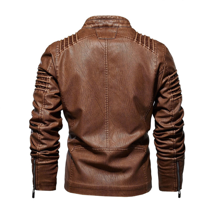 MALLEROY  – Men's Fleece-Lined Leather Jacket