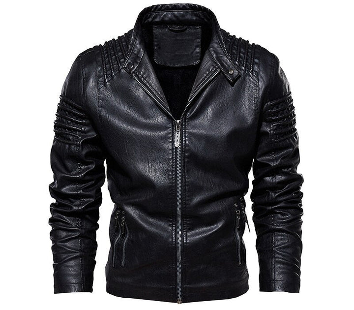 MALLEROY  – Men's Fleece-Lined Leather Jacket