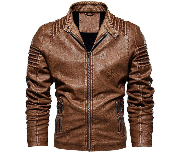 MALLEROY  – Men's Fleece-Lined Leather Jacket