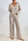 Stella - V-Neck Ribbed Knit Lounge Set