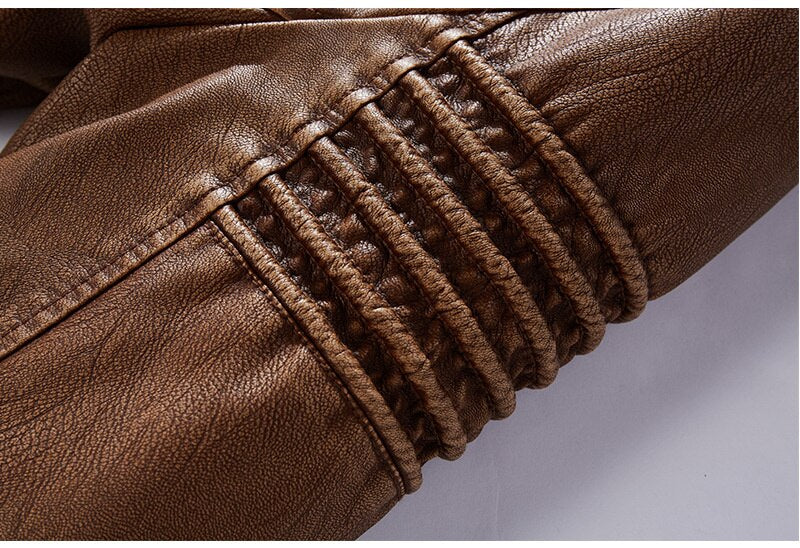 MALLEROY  – Men's Fleece-Lined Leather Jacket