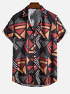 ARLO – Men’s Triangle Print Button-Up Shirt