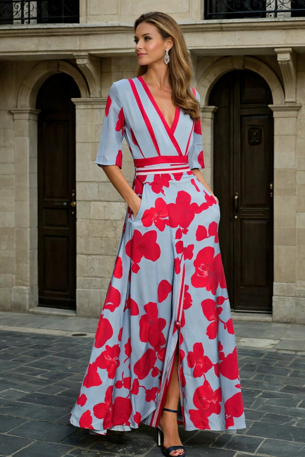 Kali - Milano design Sleeved Dress