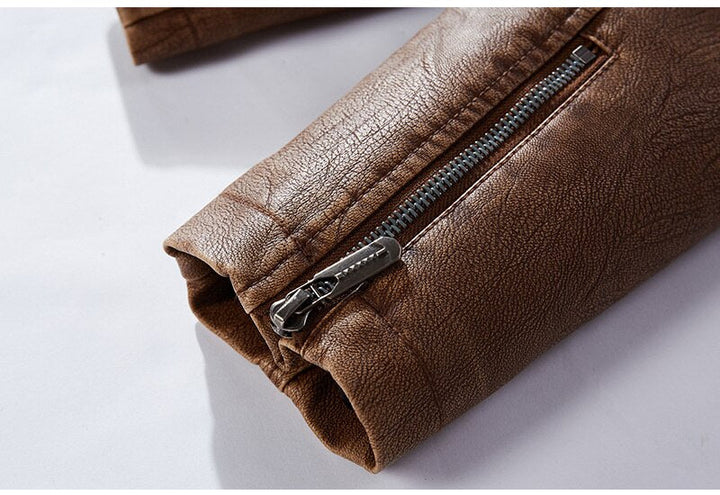 MALLEROY  – Men's Fleece-Lined Leather Jacket