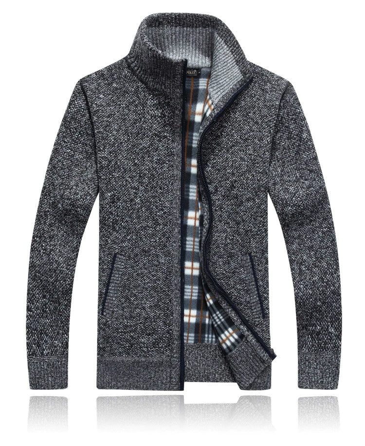 MIGUEL - Men’s Zip-Up Soft Knit Cardigan
