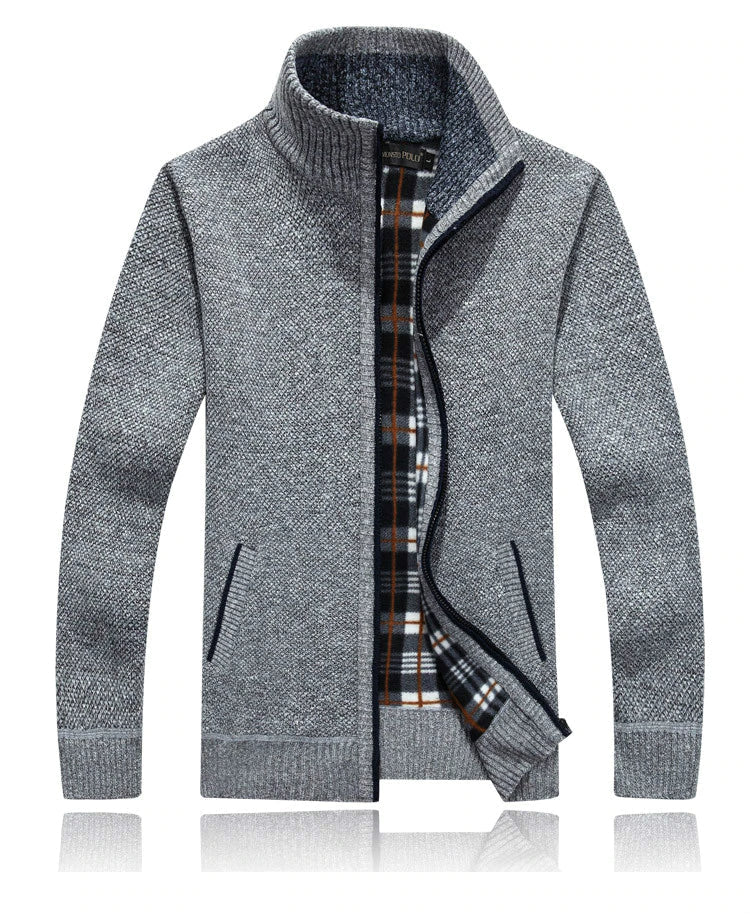 MIGUEL - Men’s Zip-Up Soft Knit Cardigan