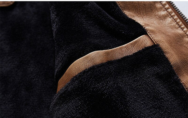 MALLEROY  – Men's Fleece-Lined Leather Jacket
