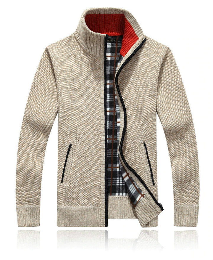 MIGUEL - Men’s Zip-Up Soft Knit Cardigan