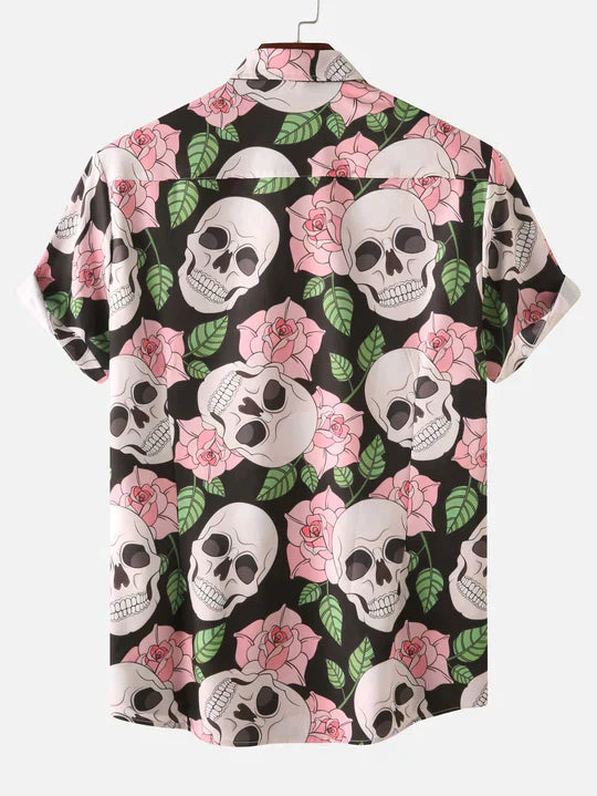 DIEGO – Men’s Rose Skull Print Shirt