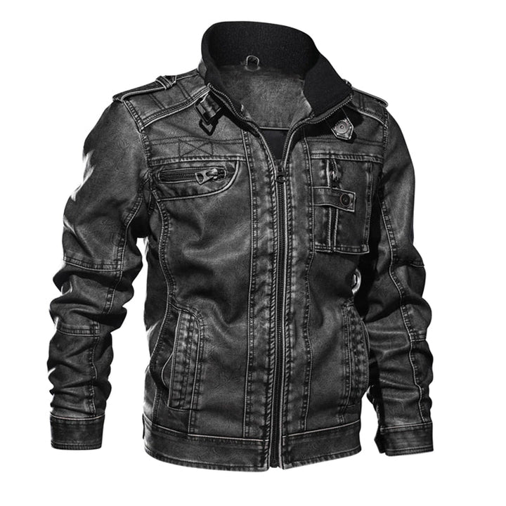 IGNACIOS – Classic Fit Faux Leather Jacket