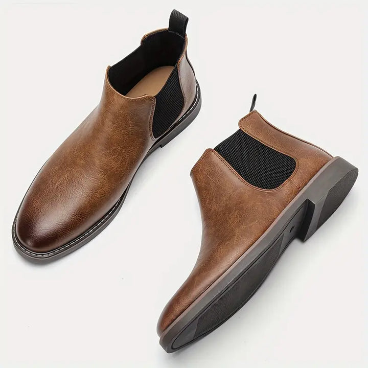 MASON -  Handcrafted Brown Leather Chelsea Boots