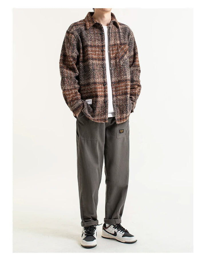 THATCHER – Men's Wool Shirt Jacket with Suede Finish