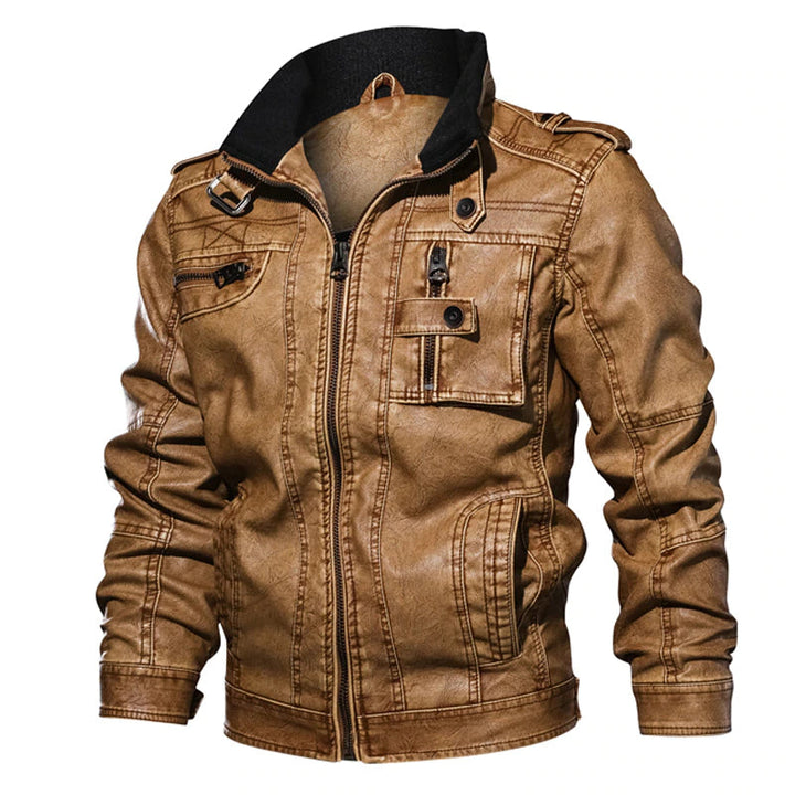 IGNACIOS – Classic Fit Faux Leather Jacket