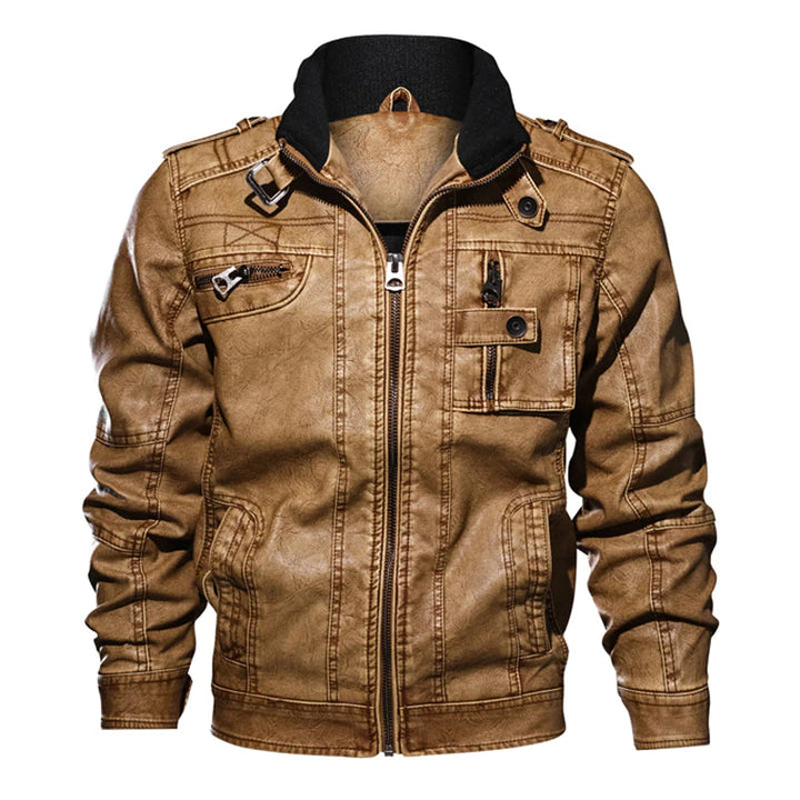 IGNACIOS – Classic Fit Faux Leather Jacket