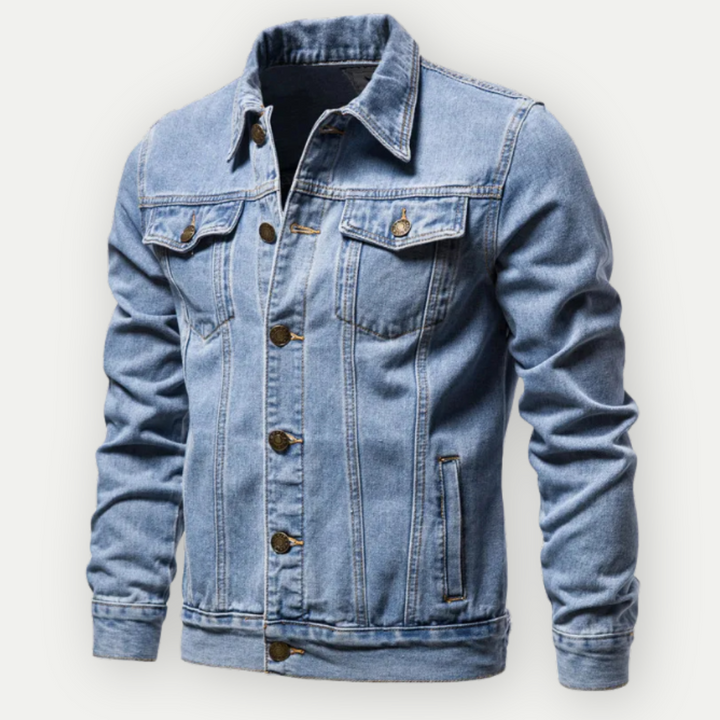 EVANDER – Men’s Indigo Denim Trucker Jacket