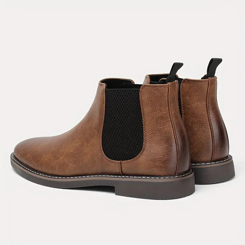MASON -  Handcrafted Brown Leather Chelsea Boots