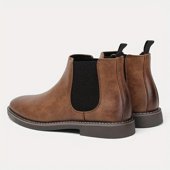 MASON -  Handcrafted Brown Leather Chelsea Boots