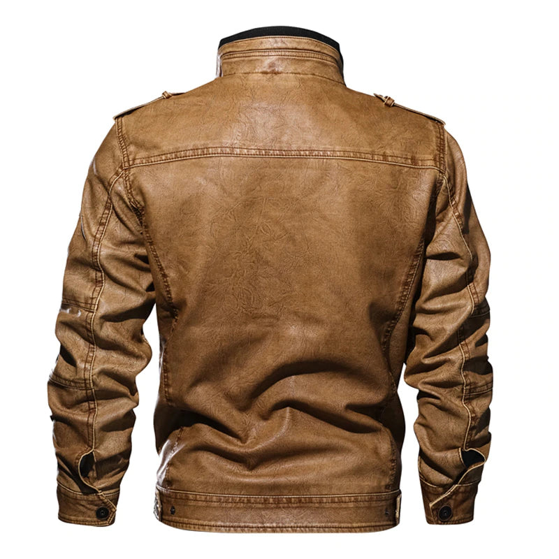 IGNACIOS – Classic Fit Faux Leather Jacket