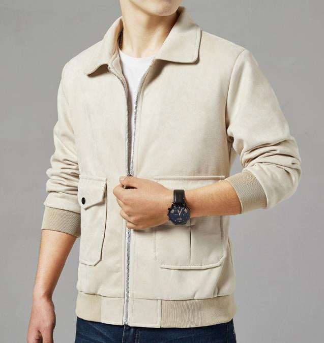 EDGARS - Suede Bomber with Teddy Lining