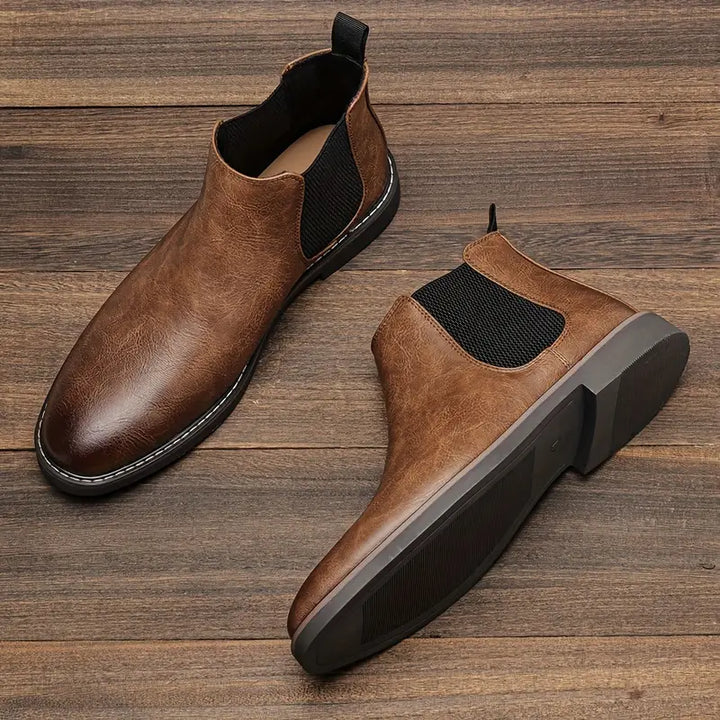 MASON -  Handcrafted Brown Leather Chelsea Boots