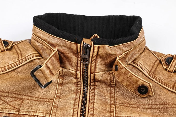 IGNACIOS – Classic Fit Faux Leather Jacket