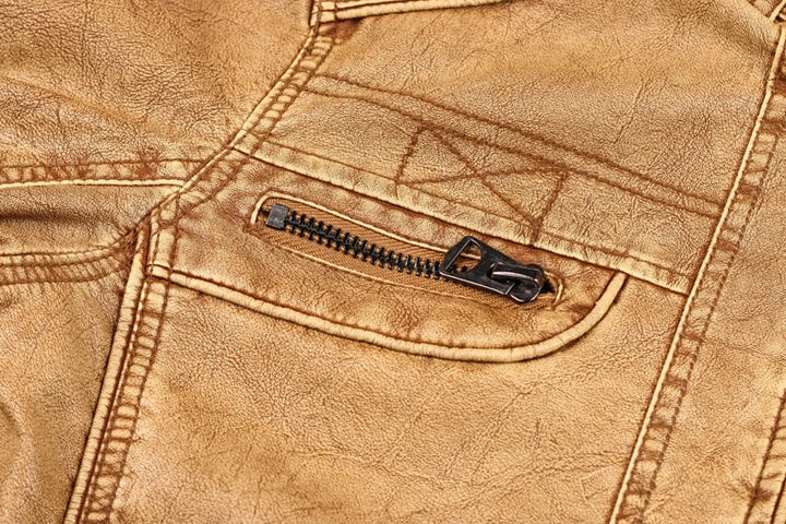 IGNACIOS – Classic Fit Faux Leather Jacket