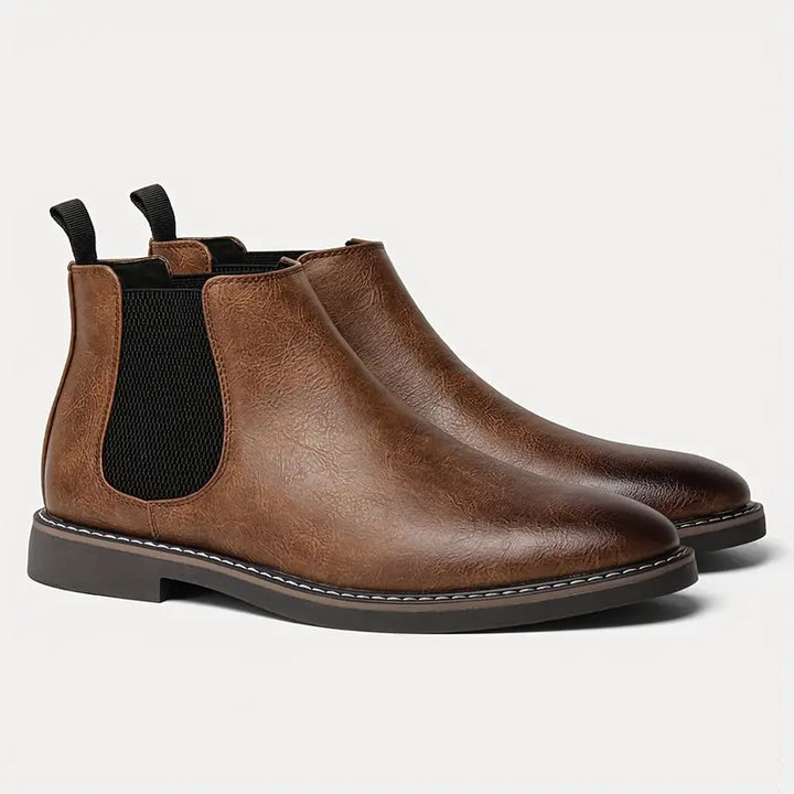 MASON -  Handcrafted Brown Leather Chelsea Boots