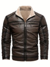 MIGUEL - Shearling Collar Vegan Leather Jacket