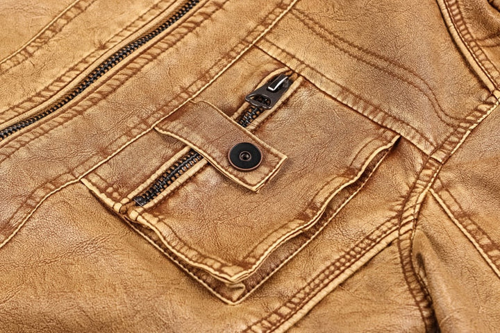 IGNACIOS – Classic Fit Faux Leather Jacket