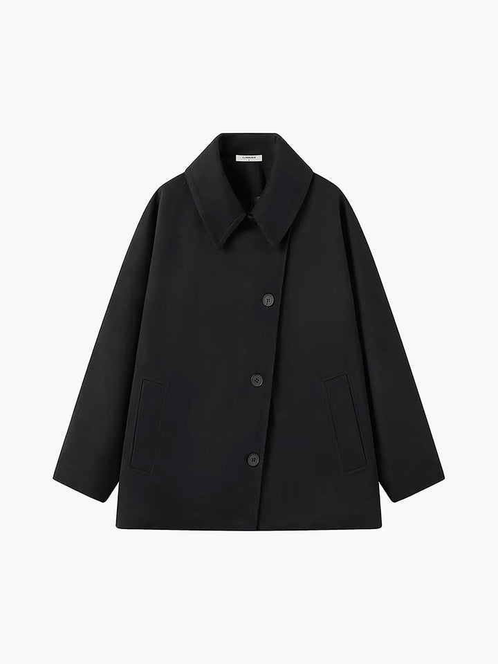 Vivara Elegant Oversized Button Coat
