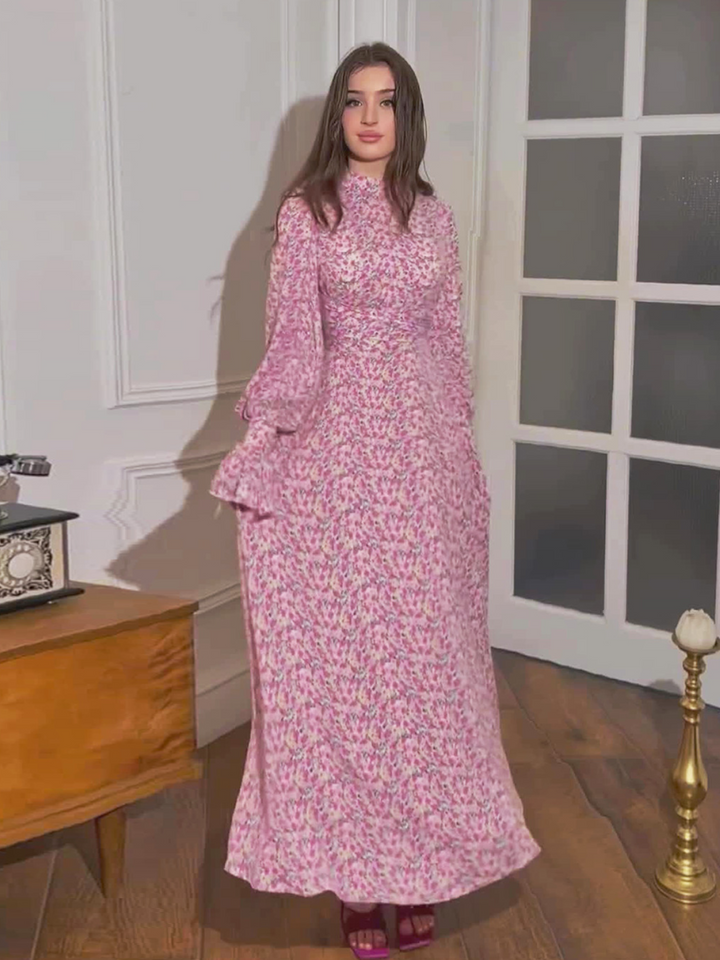 Seraphine Boho Floral Halter Maxi Dress