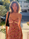 Celeste Floral Trim Midi Dress