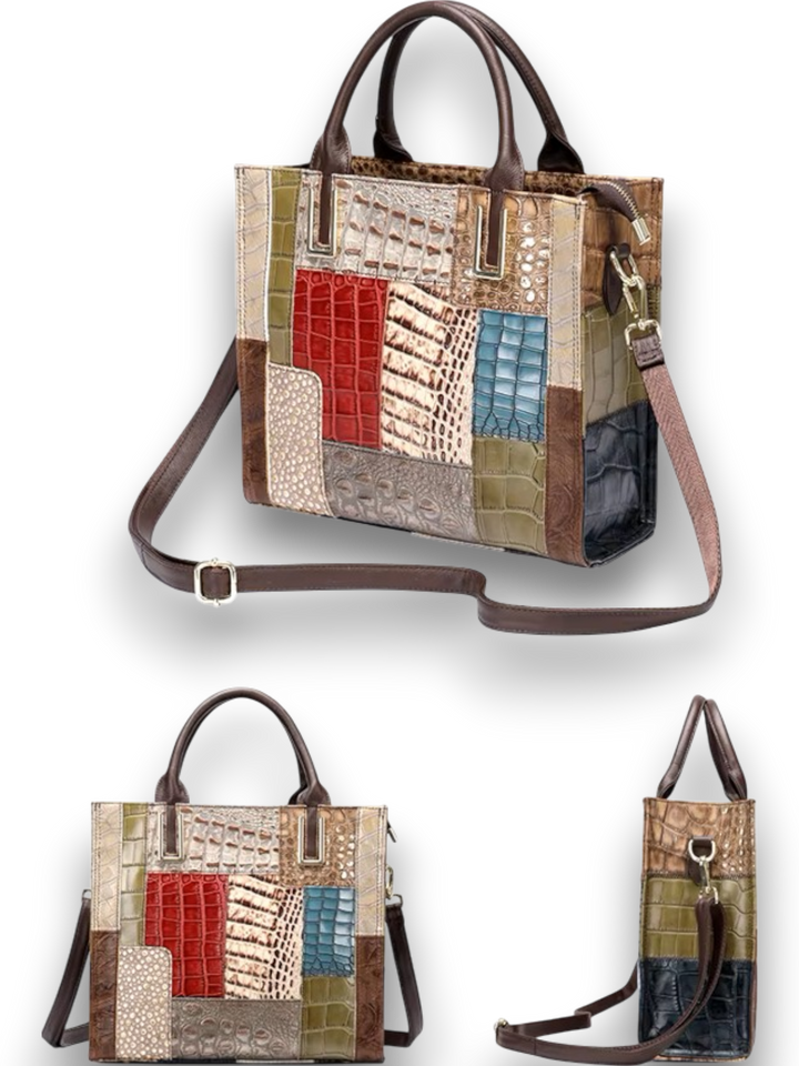 Nora Leather Patchwork Tote Bag
