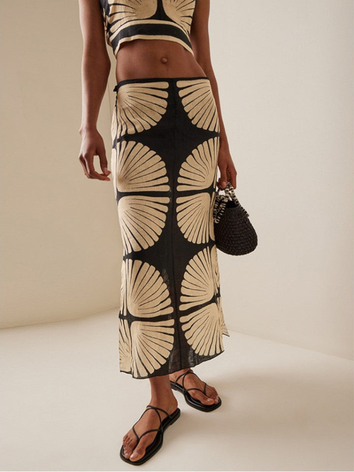 Seren Floral Wrap Loungewear Skirt
