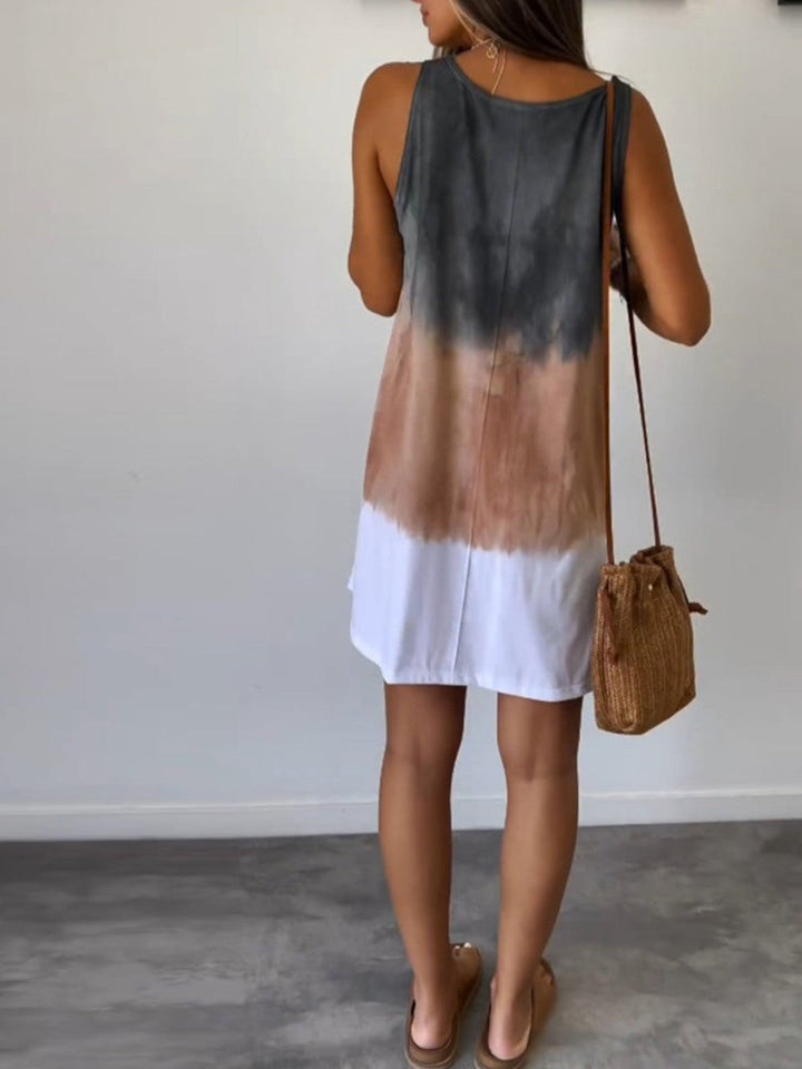 Josie - Gradient Tie Dye Print Mini Dress