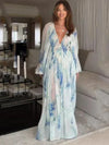 Nora – Blue Ocean Maxi Dress