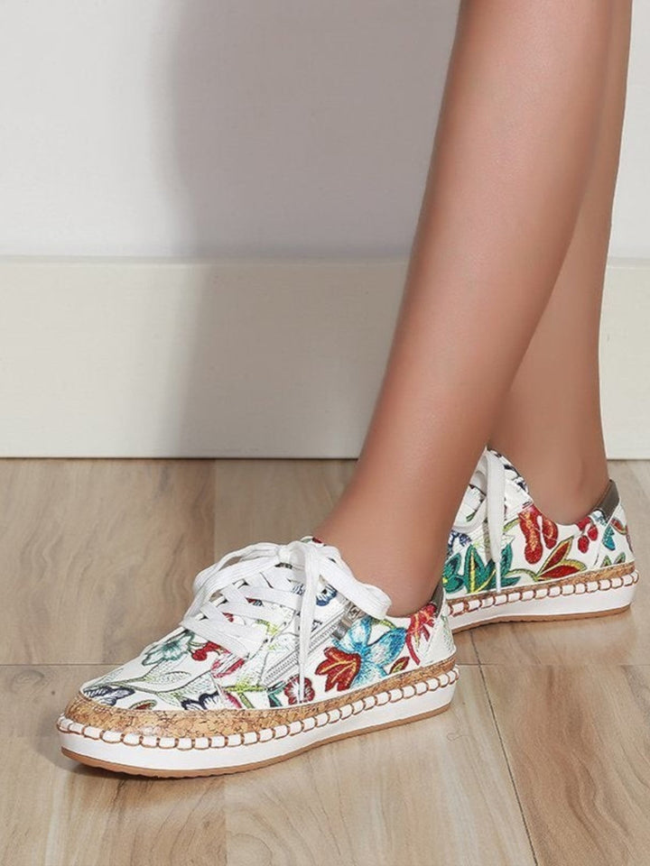 Evy Floral Color Print Sneakers