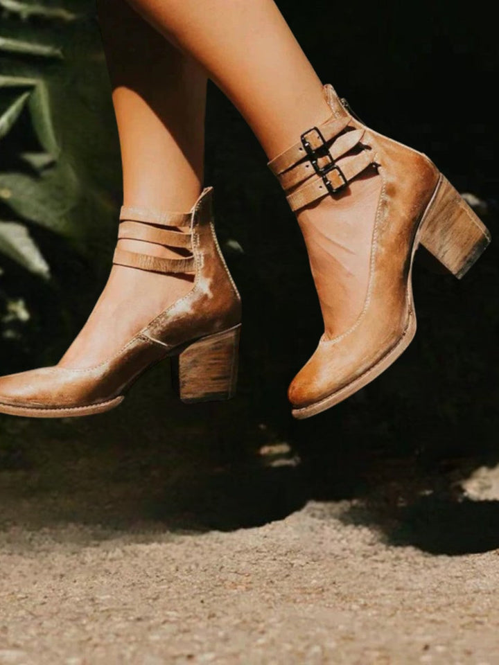 Flira Elegant Ankle Strap Pumps