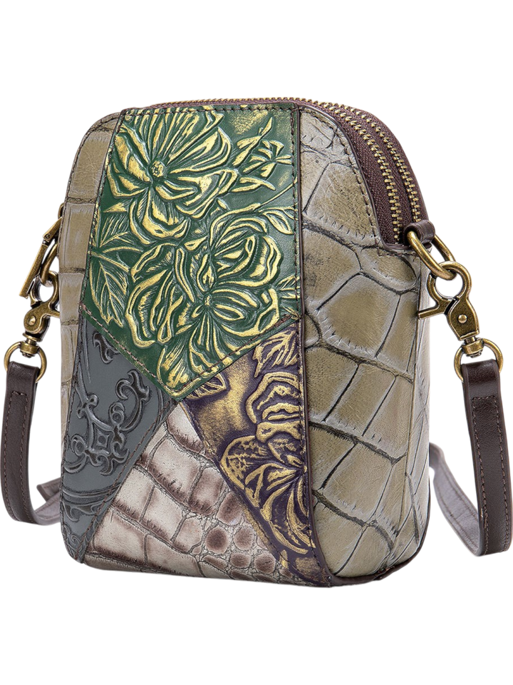 Clara Retro Ethnic Style Mini Leather Crossbody Bag