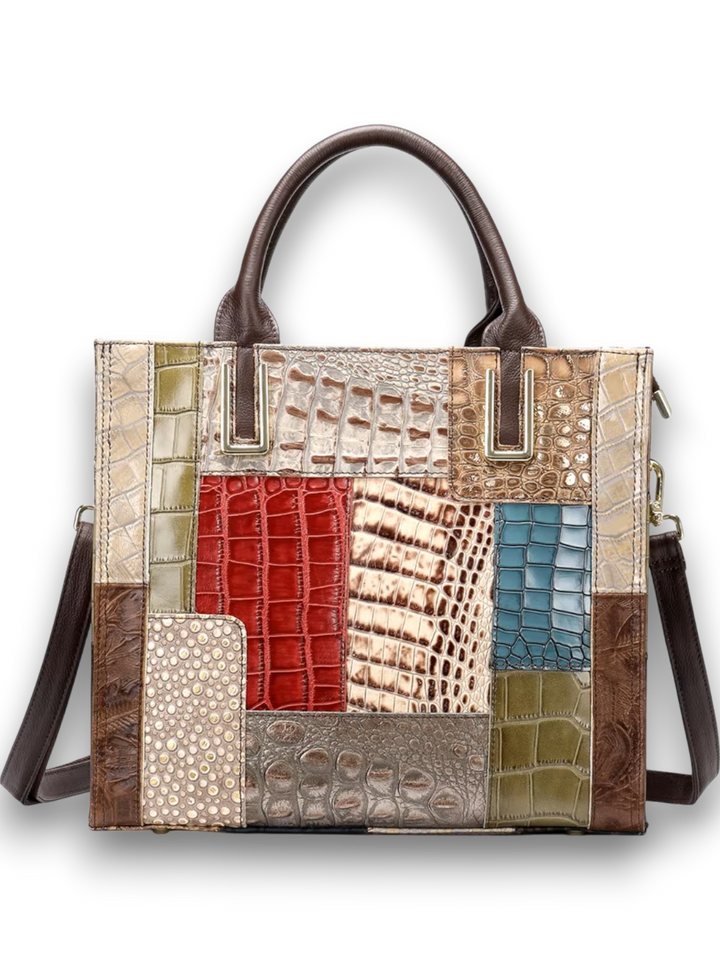 Nora Leather Patchwork Tote Bag