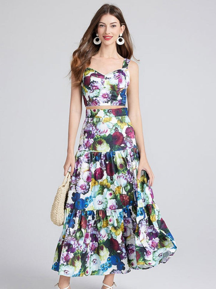 Lily Blooming Tiered Split Maxi Dress
