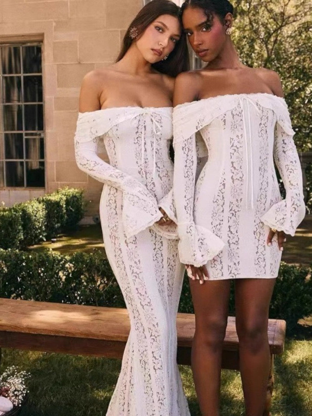 Freya Lace Off-Shoulder Maxi Dress