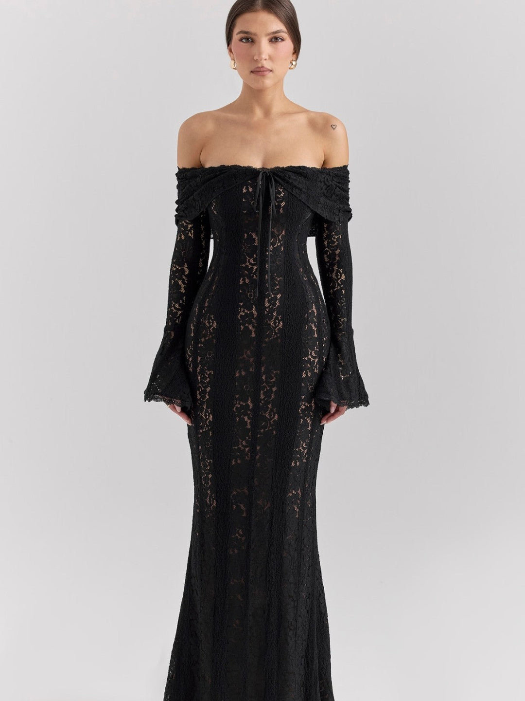 Freya Lace Off-Shoulder Maxi Dress