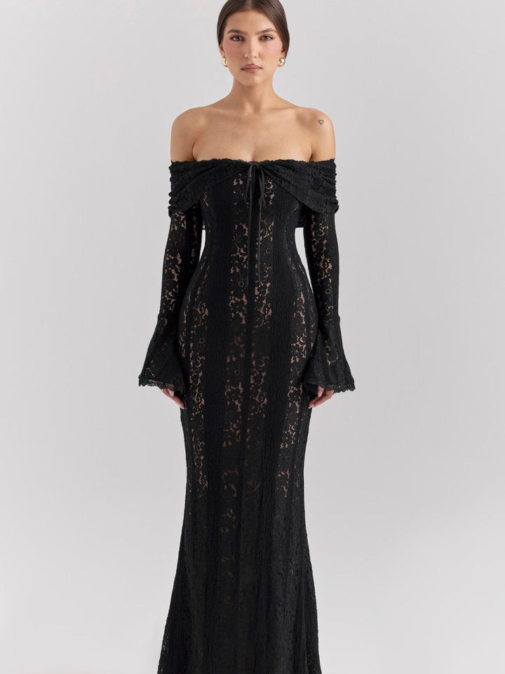 Freya Lace Off-Shoulder Maxi Dress